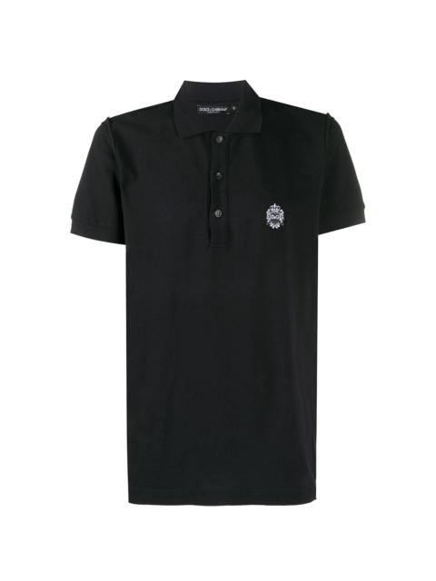 embroidered logo polo shirt