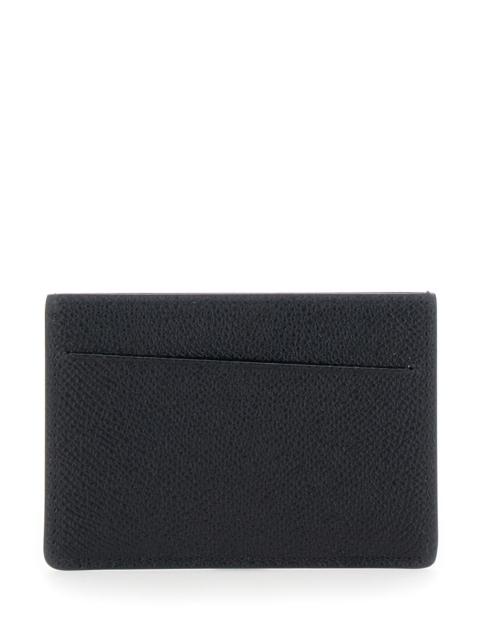 Maison Margiela Maison Margiela Women Card Holder With Four Stitches On The Back In Black Leather For Women