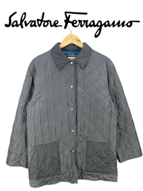 Salvatore Ferragamo Quilted Nylon Snap Button Jacket