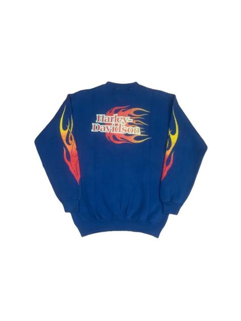 Other Designers Vintage Harley Davidson Motorcycle Flame Sweatshirts