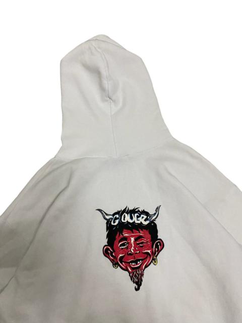 Vintage Gouge Devil Skateboard White Hoodie
