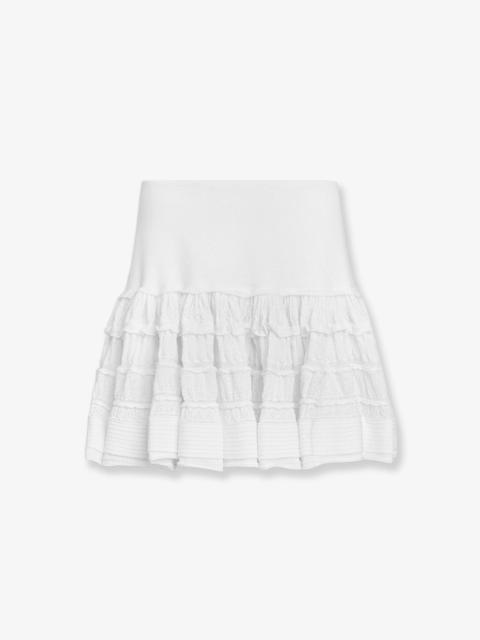 Alaïa Alaia Women Ruffle Virgin Wool Skirt