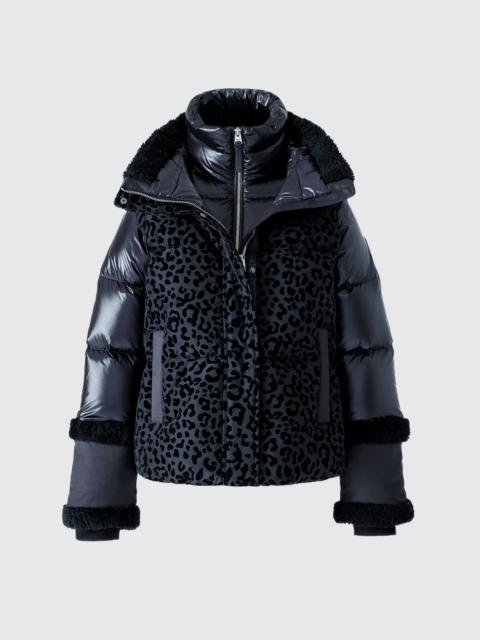 MACKAGE LYDANA-FLP Down Jacket With Removable Bib and Shearling Trim