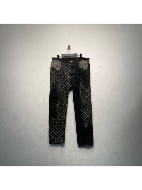 Louis Vuitton Louis Vuitton x nigo collaboration logo print patchwork jeans