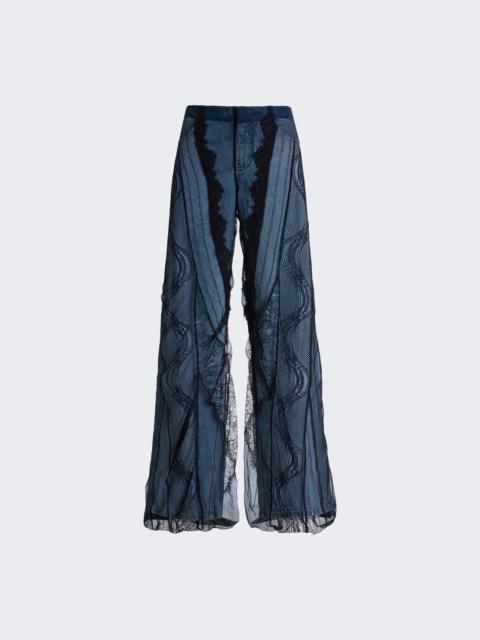 CHRISTOPHER ESBER Encased Lace Denim Jean Indigo And Black