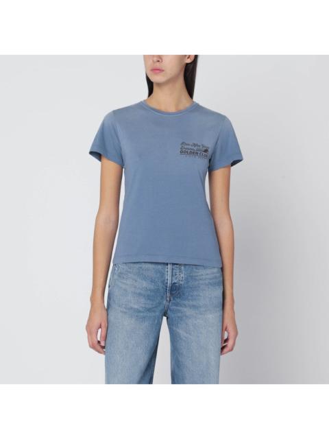 Golden Goose Golden Goose Faded Blue T-Shirt With Print On The Chest Women