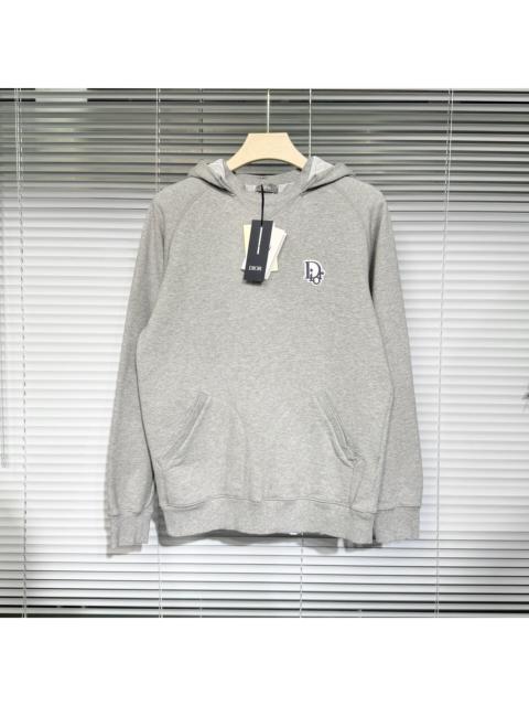 Dior Dior Hooded Hoodie Embroidered Logo Monogram All-Over Print Cotton Gray Hat
