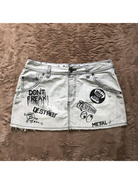 Other Designers Japanese Brand - TRASHED WORLD WIDE LOVE PAINTING MINI SKIRTS #5721-203
