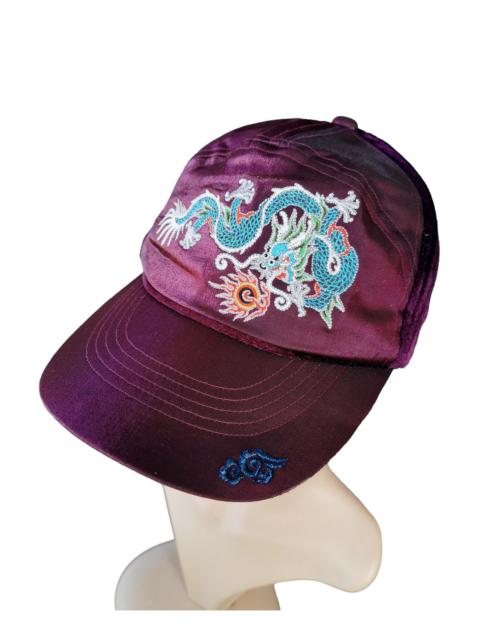 Other Designers Japanese Brand - Hayashi Style Dragon Embroidery Velvet Trucker Cap