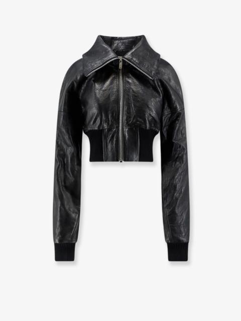 Rick Owens Rick Owens Dracuflight Cropped Leather Jacket Black