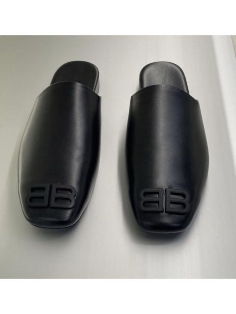 BALENCIAGA Leather BB Mules in black