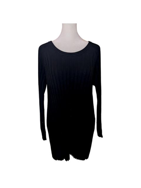 Other Designers J. Jill Ribbed Accordion Knit Black Sweater Tunic Small