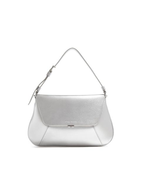 Ami metallic-effect leather bag