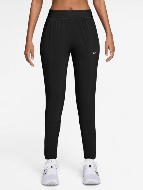 Nike Nike Swift Dri-FIT Mid Rise Running Pants in Black/refsil at Nordstrom