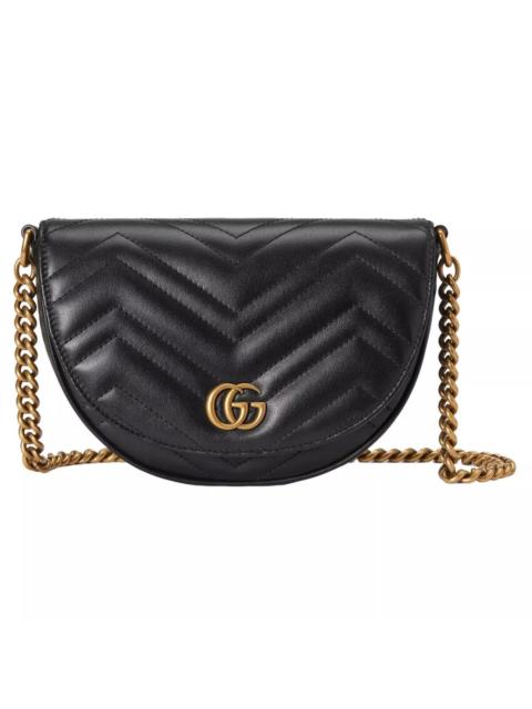 GUCCI GUCCI GG Marmont Mini $1750 Black Shoulder Bag New Auth