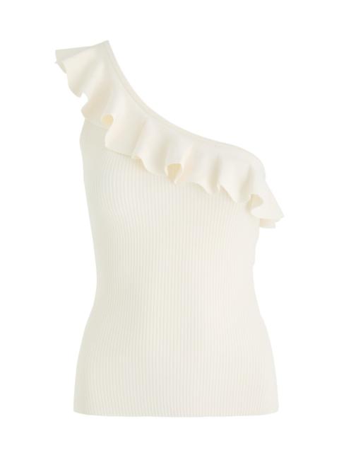 Zimmermann Zimmermann Rhiannon Frill Asymmetric Stretch-jersey Tank