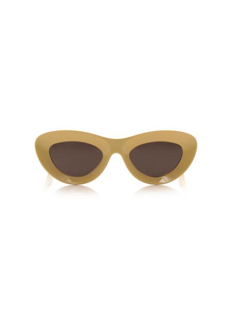 Bottega Veneta Avant Garde Cat-Eye Acetate Sunglasses yellow