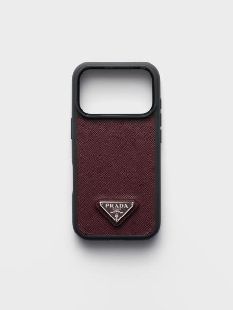 Prada Saffiano leather case for iPhone 17 Pro