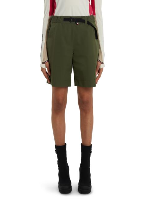 Moncler Grenoble Water Repellent Belted Technical Stretch Nylon Shorts