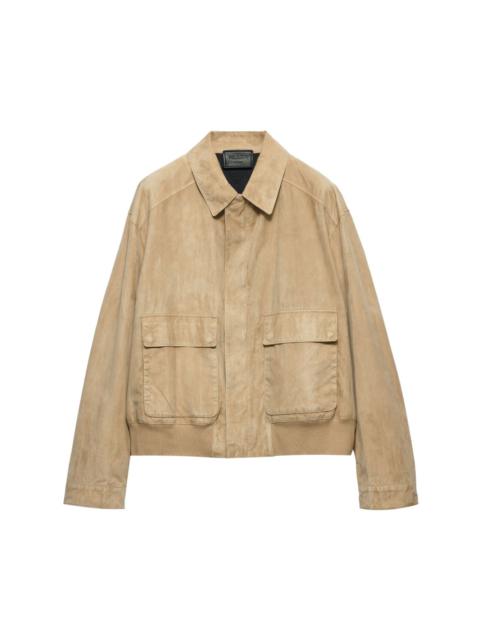 Prada suede bomber jacket
