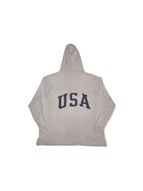 Other Designers Polo Ralph Lauren - Vintage 90s Polo Sport USA Hooded Tee Single Stitch