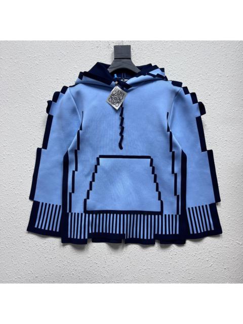 Loewe Pixelated Show-Style Knit Hoodie