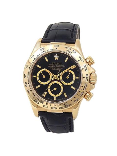 ROLEX Pre-owned Rolex Daytona Chronograph Automatic Black Dial Men's Watch 16518 BKSL