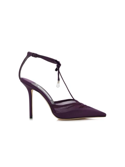 JIMMY CHOO Afia Satin Pumps purple