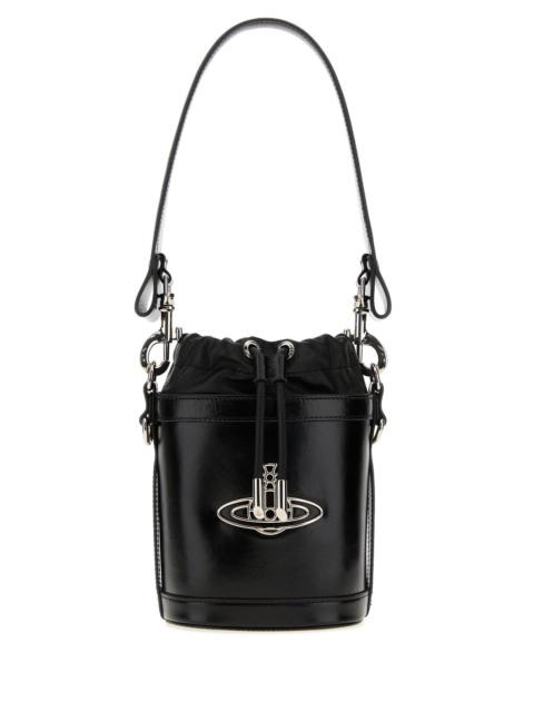 Vivienne Westwood Black nappa leather small Kitty bucket bag