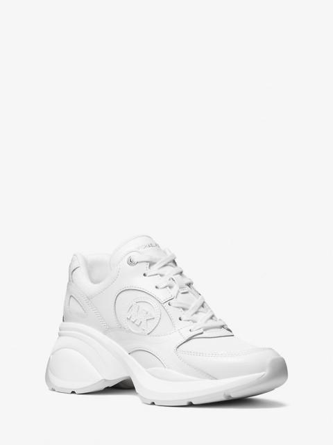 MICHAEL KORS Zuma Leather and Mesh Trainer