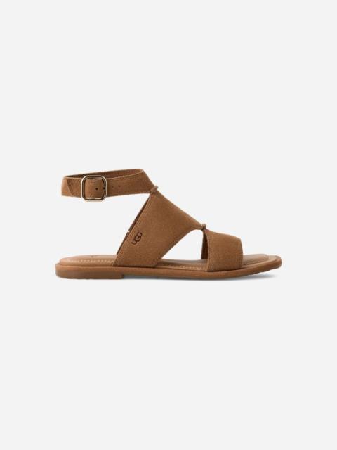 UGG ® Women's Delray Suede Sandals in Chestnut