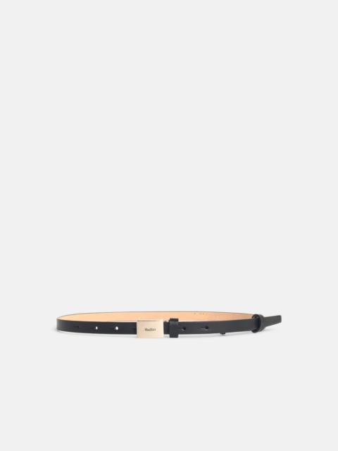 'PLATE15' BLACK LEATHER BELT