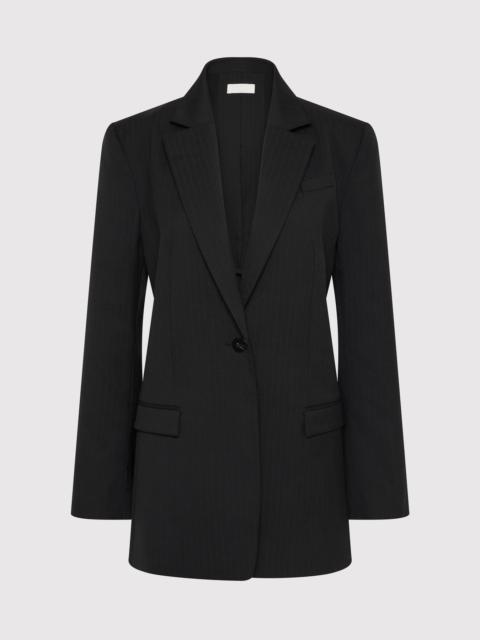 ST. AGNI Split Back Blazer - Black Pinstripe