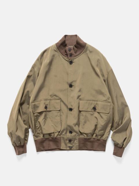 YOKE Silk Nylon Driving Blouson Khaki