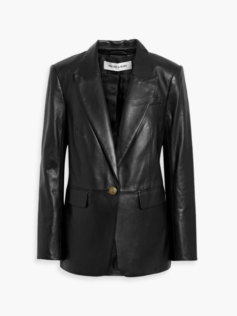 VERONICA BEARD Vega Dickey leather blazer