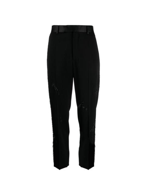 UNDERCOVER embroidered straight-leg trousers