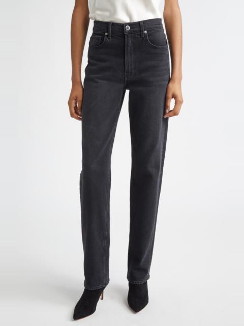 VERONICA BEARD Veronica Beard Harley High Waist Arc Leg Jeans in Washed Onyx at Nordstrom