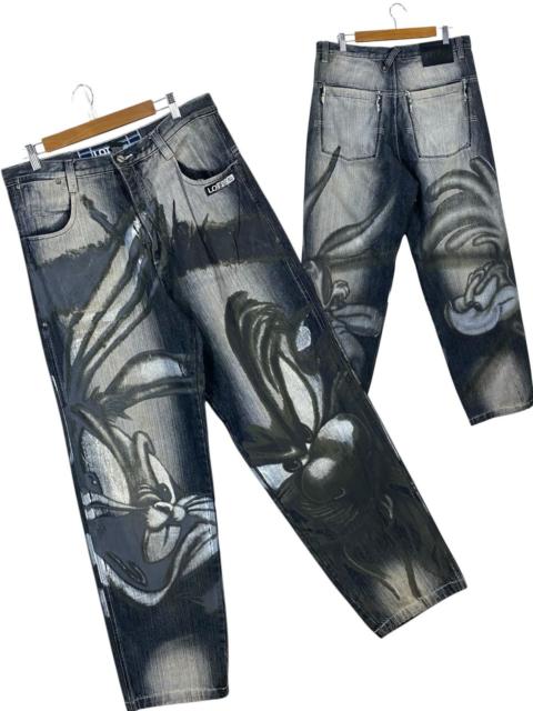 Other Designers Cartoon Network - Vintage LOT29 x looney tunes denim hand printed baggy style