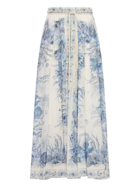 Zimmermann Wanderlust Cotton Maxi Skirt