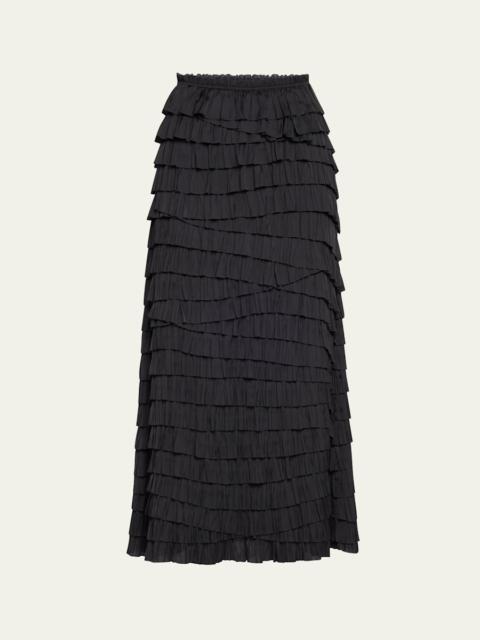 ULLA JOHNSON Eloise Layered Ruffle Skirt