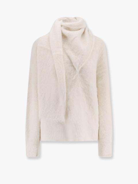 Totême Toteme Draped-Scarf Alpaca Blend Sweater