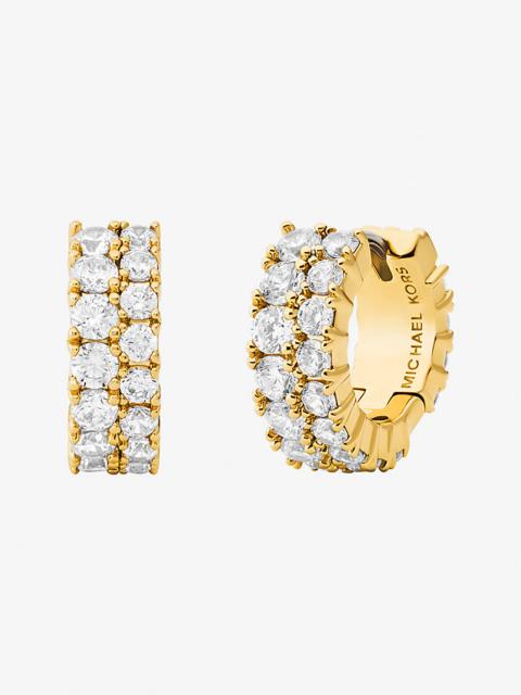 MICHAEL KORS Double Pavé Huggie Earrings