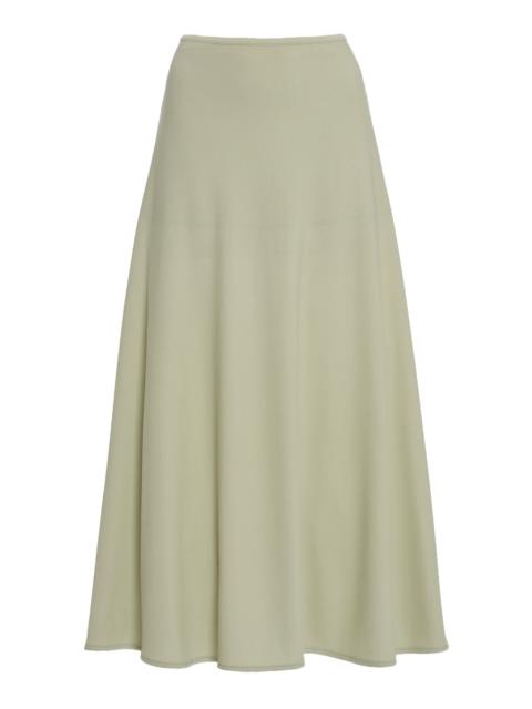 Jil Sander Compact-Knit Jersey Midi Skirt green