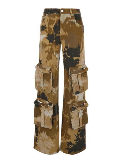 Blumarine Blumarine Women Multicolor Cargo Pants With Camouflage Motif In Stretch Cotton Woman