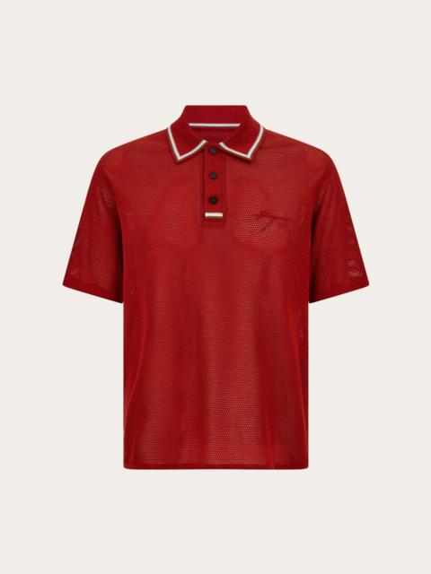 Polo with embroidered signature