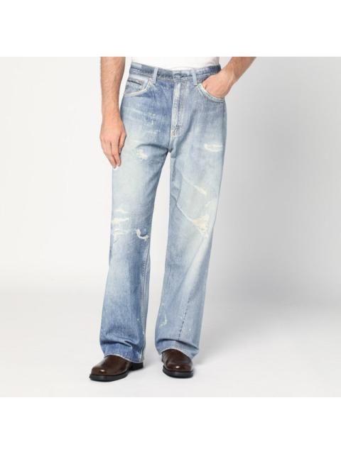 Our Legacy Our Legacy Light Blue Ripped Faded Jeans Men