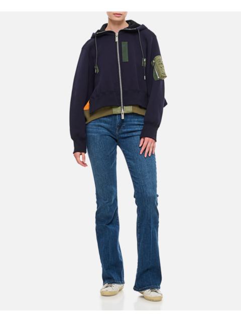 sacai Sacai Women Sponge Sweat X Nylon Twill Hoodie
