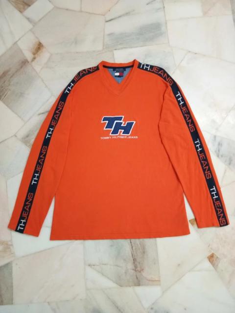 Other Designers Tommy Hilfiger - Rare! Vintage Tommy Hilfiger Jeans spell out V neck Shirt