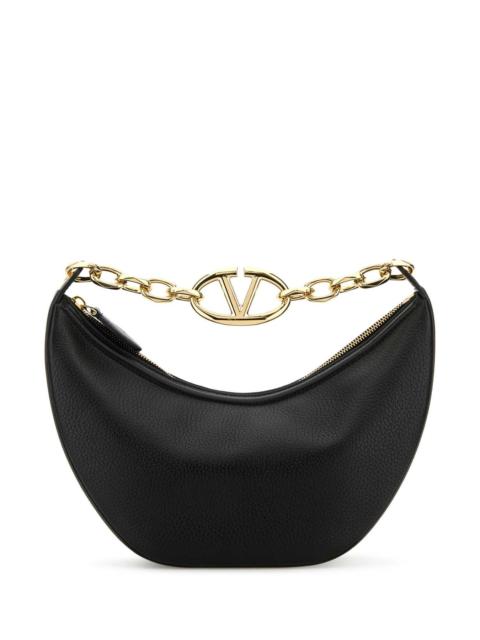 Valentino Valentino Garavani Women Black Leather Small Hobo Vlogo Moon Handbag