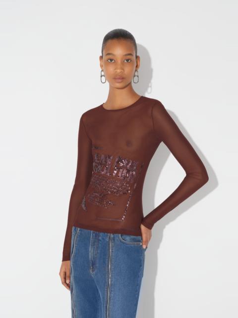 Jean Paul Gaultier THE BURGUNDY EMBROIDERED TOP